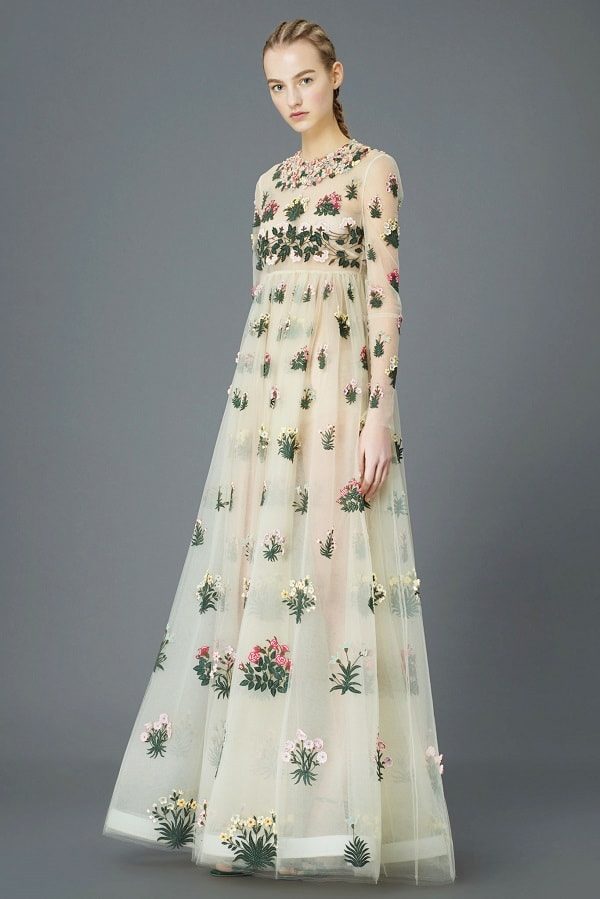 Платье из коллекции «Valentino Pre-Fall 2015» по мотивам картины Боттичелли «Весна»