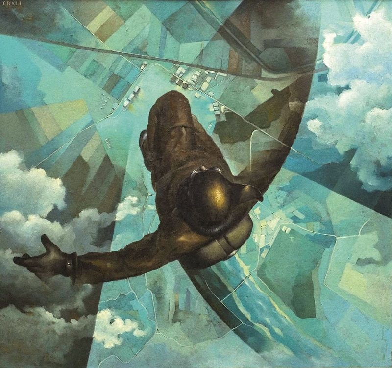 Туллио Крали. «Перед раскрытием парашюта». 1939 г. Фото: Associazione Futurcrali