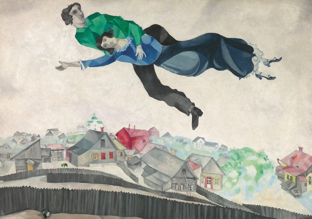Марк Шагал. Надо городом. 1914–1918. Фото: ADAGP