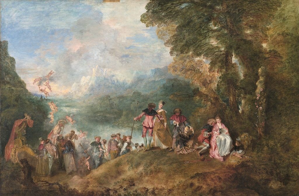 Антуан Ватто. «Паломничество на остров Киферу». 1717 г. Лувр