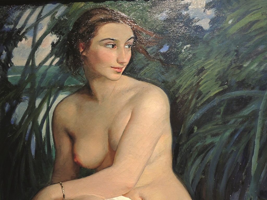 Зинаида Серебрякова. «Купальщица» (фрагмент). 1911 г.