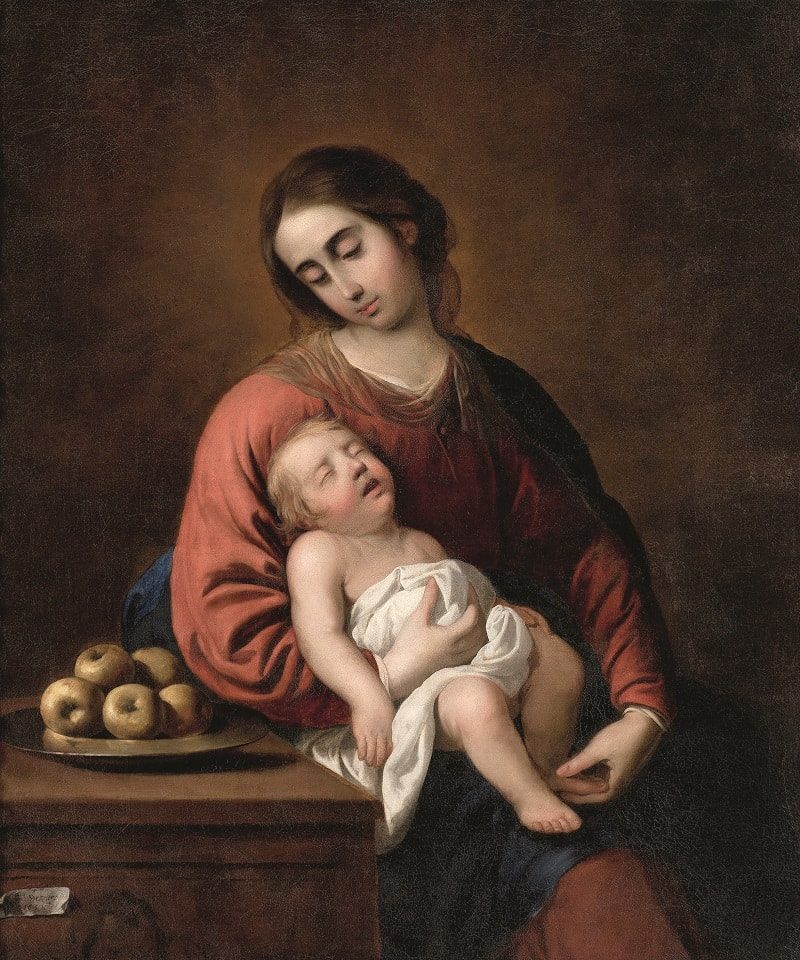 Франсиско де Сурбаран. «Мадонна со спящим младенцем». 1659 г. Colnaghi