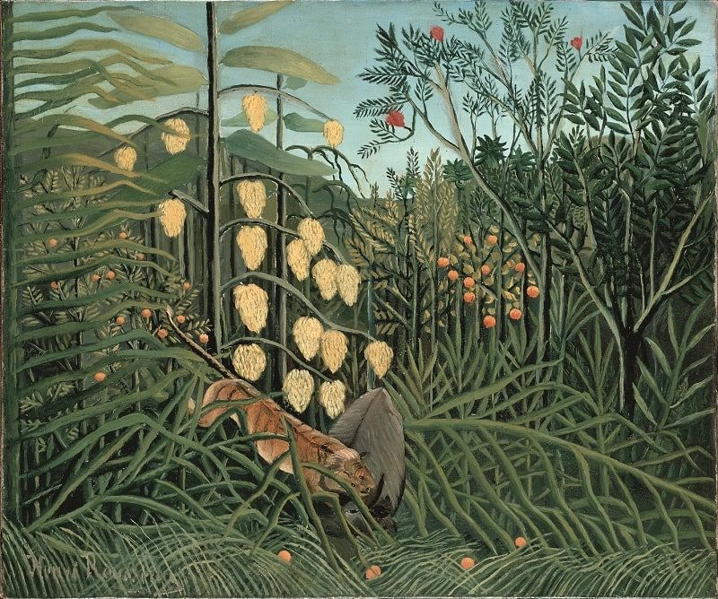 Анри Руссо. «В тропическом лесу. Нападение тигра на быка». 1909 г. ФОТО: COMMONS.WIKIMEDIA.ORG