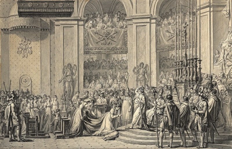 Ж. Л. Давид. Эскиз полотна о коронации. 1805 г. 