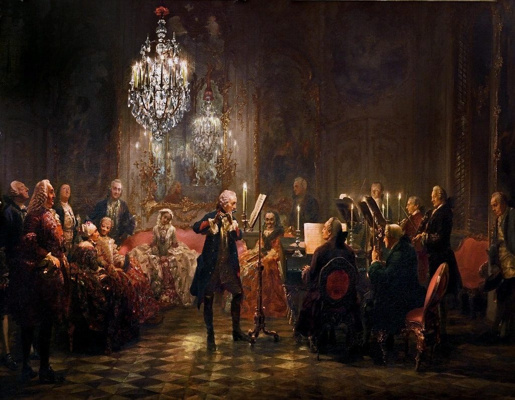 «Концерт для флейты Фридриха Великого в Сан-Суси». Адольф фон Менцель. Фото: Alamy/ТАСС